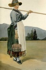 Jeune paysanne de Mittesheim en costume de travail