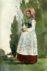 Jeune femme de Geispolsheim en costume de Fête