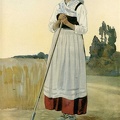 Jeune femme de Geispolsheim en costume de travail