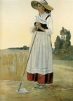 Jeune femme de Geispolsheim en costume de travail