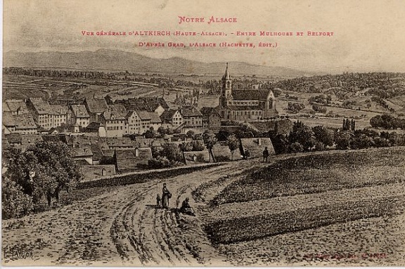 Altkirch, vue générale, d'après Ch Grad