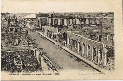 Fort-de-France après l'incendie de 1890