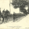 Bataillon cycliste en ligne déployée