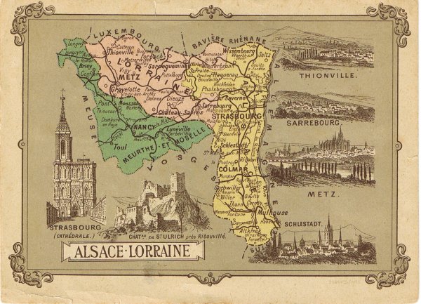 1871 Alsace et Lorraine sous régime allemand